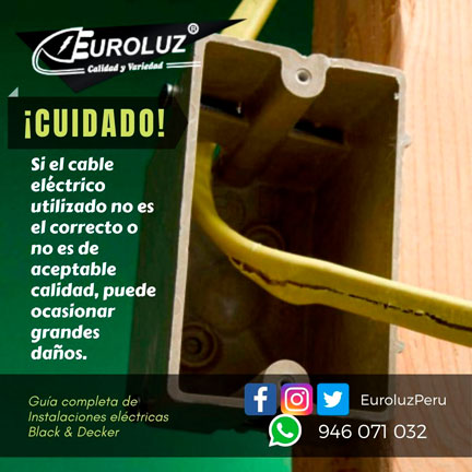 Cuidado cable electrico