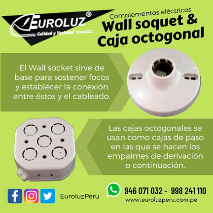 Wall soquet - caja octogonal