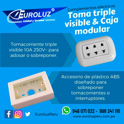 Toma triple - caja modular