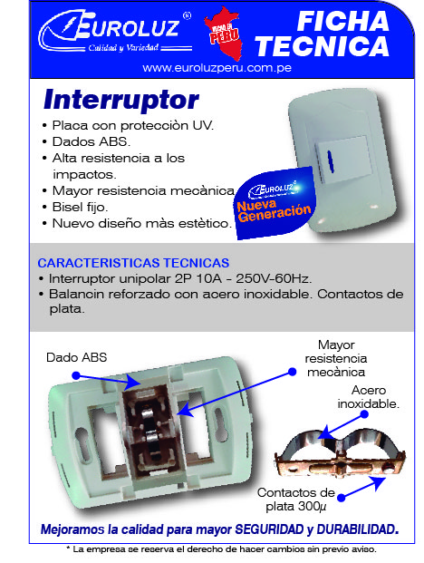 Ficha interruptor